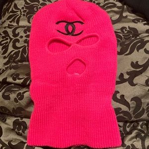 Pink ski mask